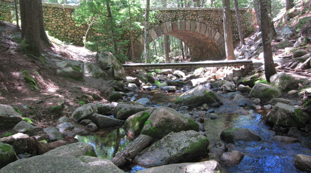 Approaching Cobblestone Bridge in Acadia