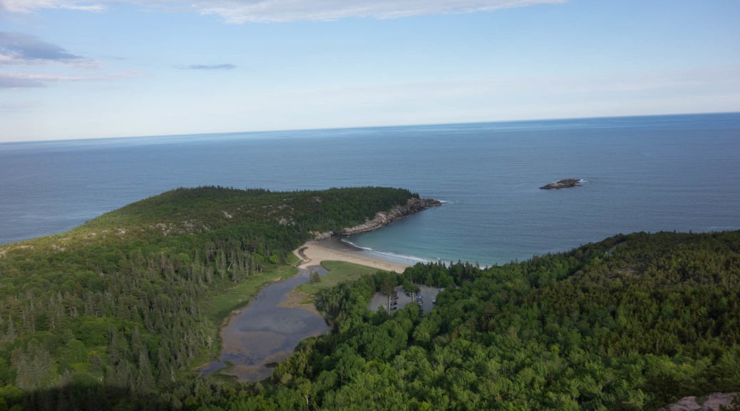 Acadia: View of Sand Beach from Beehive