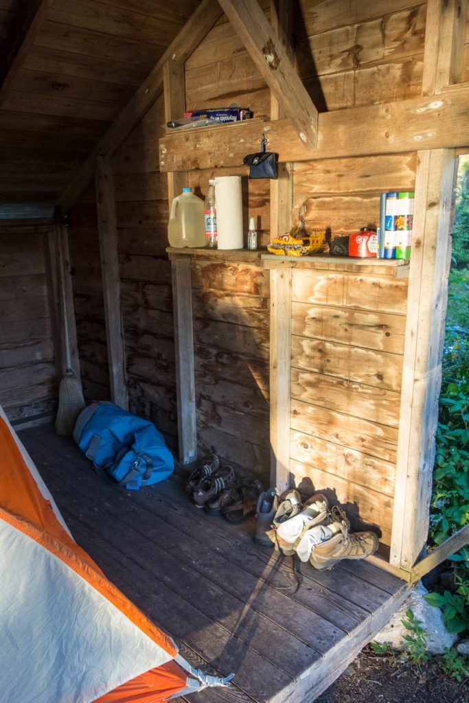 Acadia: Duck Harbor Campground Shelter Shelving