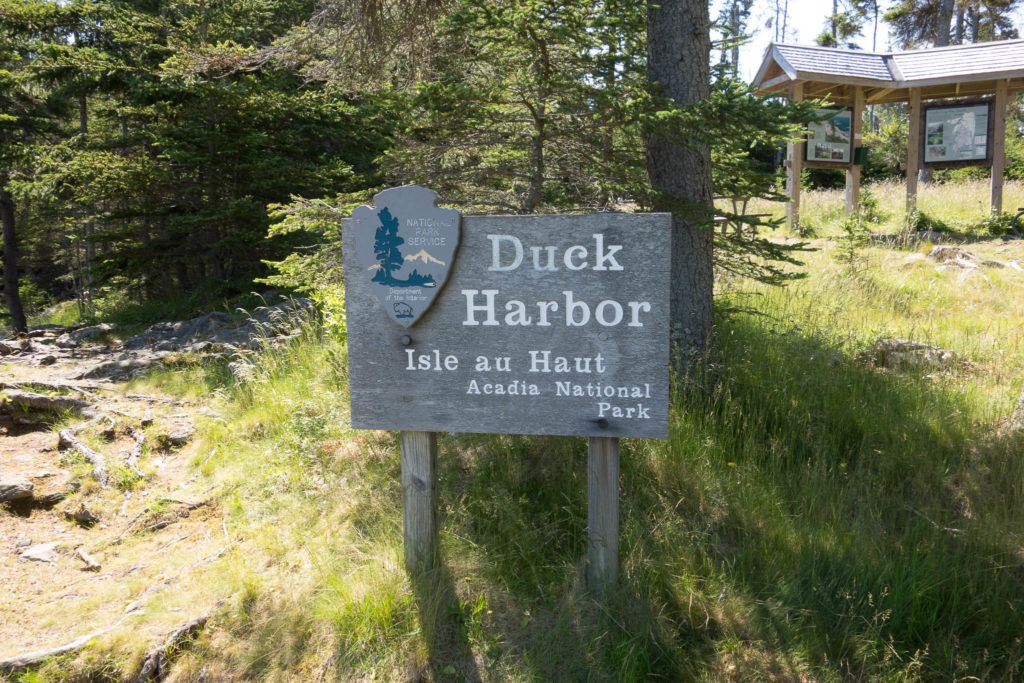 Acadia: Duck Harbor Campground Sign
