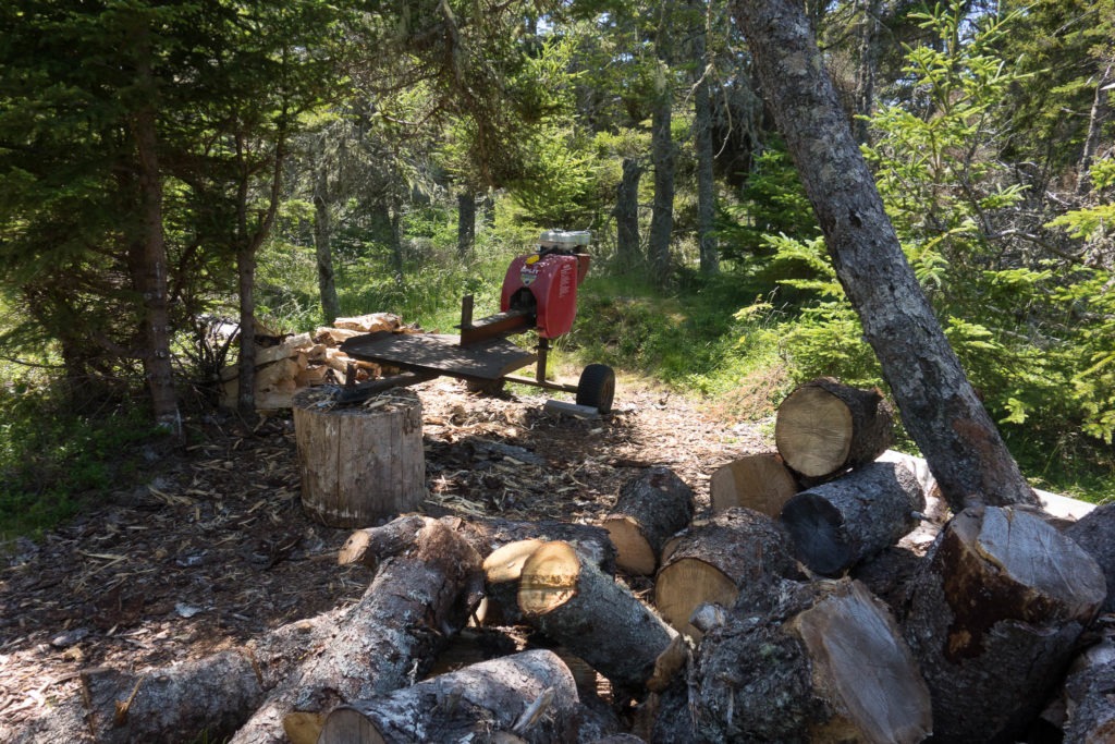 Acadia: Duck Harbor Campground wood chopper