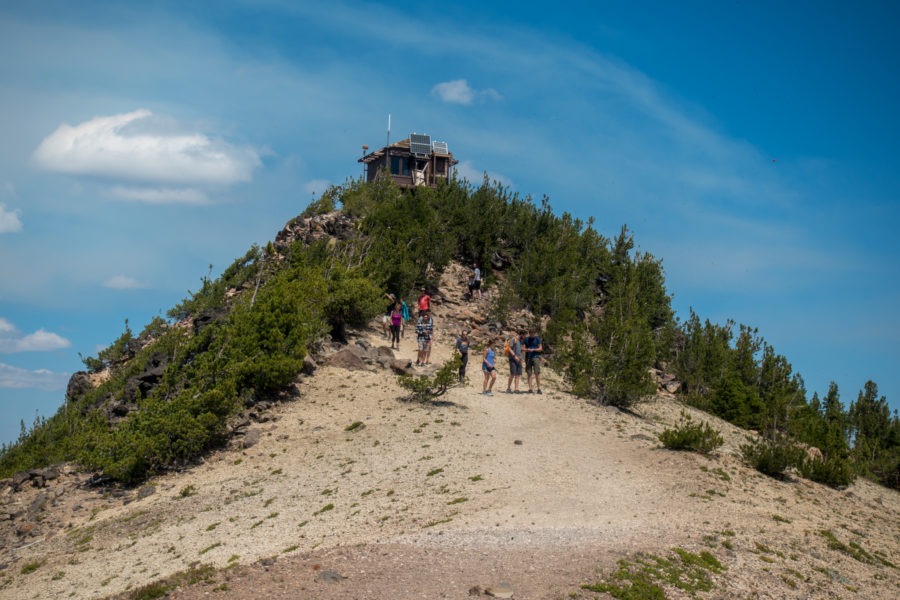 Crater Lake: Approaching the Fire Tower on Mount Scott
