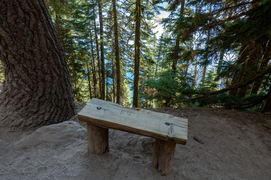 Crater Lake: Bench on Cleetwood Cove Trail