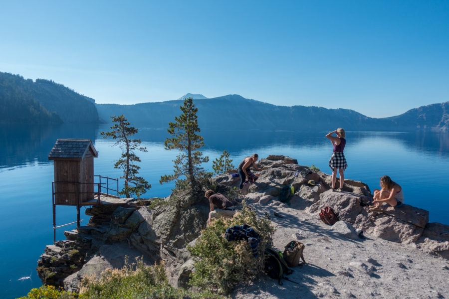 Crater Lake: Popular Outcropping on Crater Lakeshore