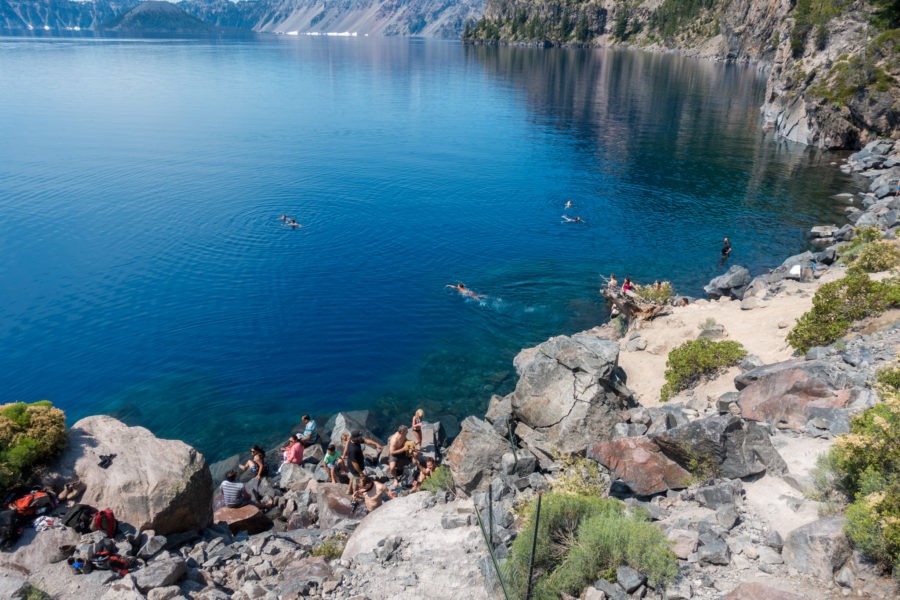 Crater Lake: One of the Swimming Areas Around the Boat Dock