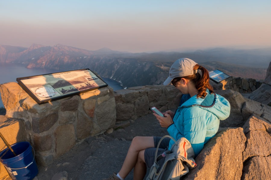 Crater Lake: Waiting For Sunset on Watchman Peak