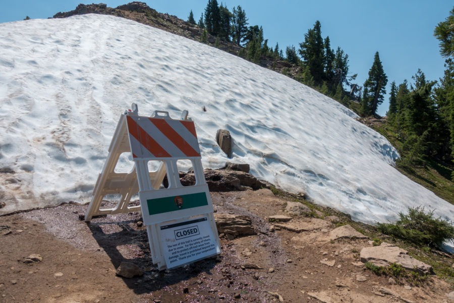 Crater Lake: Garfield Peak Trail Closed Because of Snow