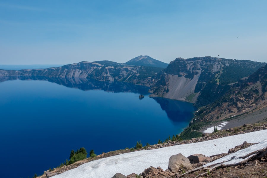 Crater Lake: View of Lake and Phantom Ship from Garfield Peak Trail