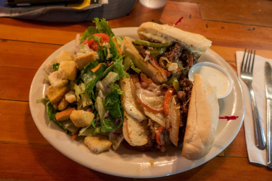 Crater Lake: Cheese Steak from Beckie's Cafe