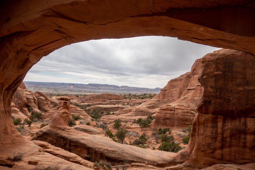 Arches: Looking Out From Behind Tower Arch