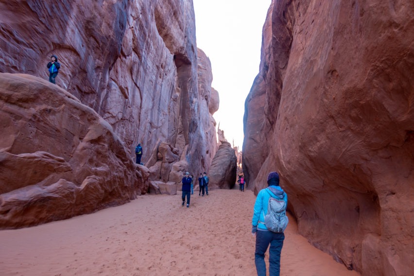 Arches: Amongst the Fins Hiking Toward Sand Dune Arch