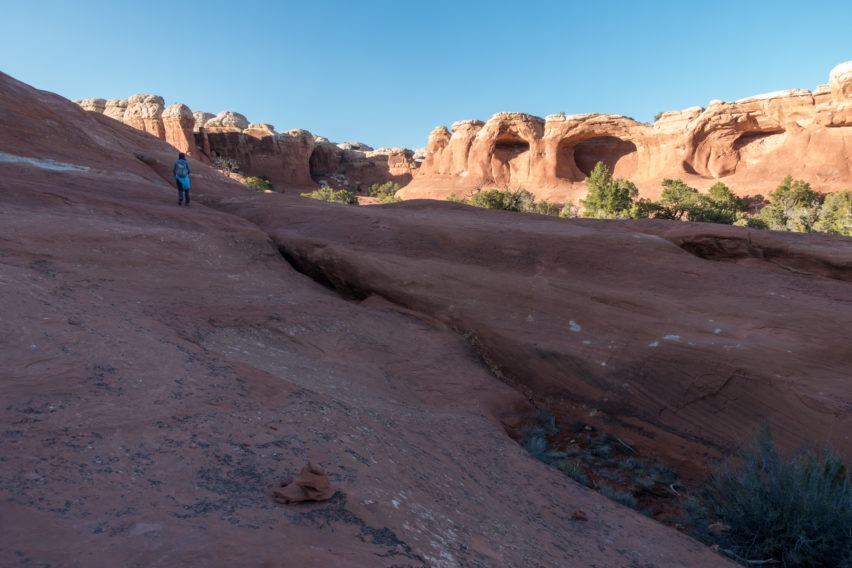 Arches: Across Slickrock Toward Tapestry Arch