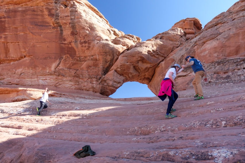 Arches: Climbing up to Frame Arch
